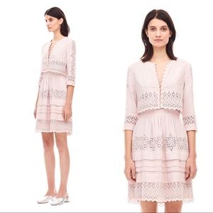 Rebecca Taylor Adeline Embroidered Dress Rosebud